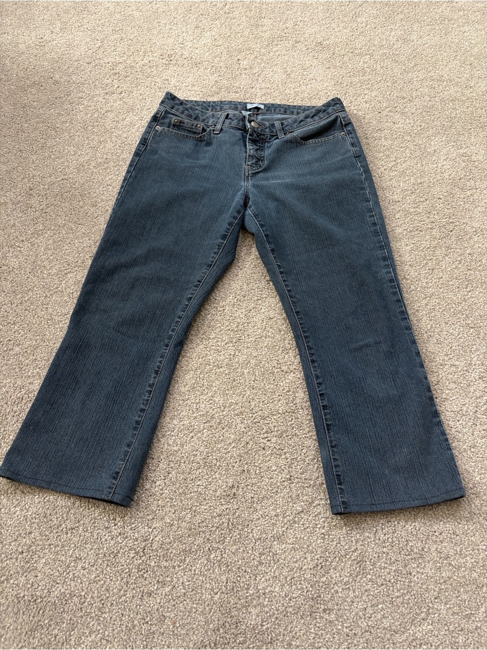 Halogen Women's Dark Blue ankle- cropped Jeans
